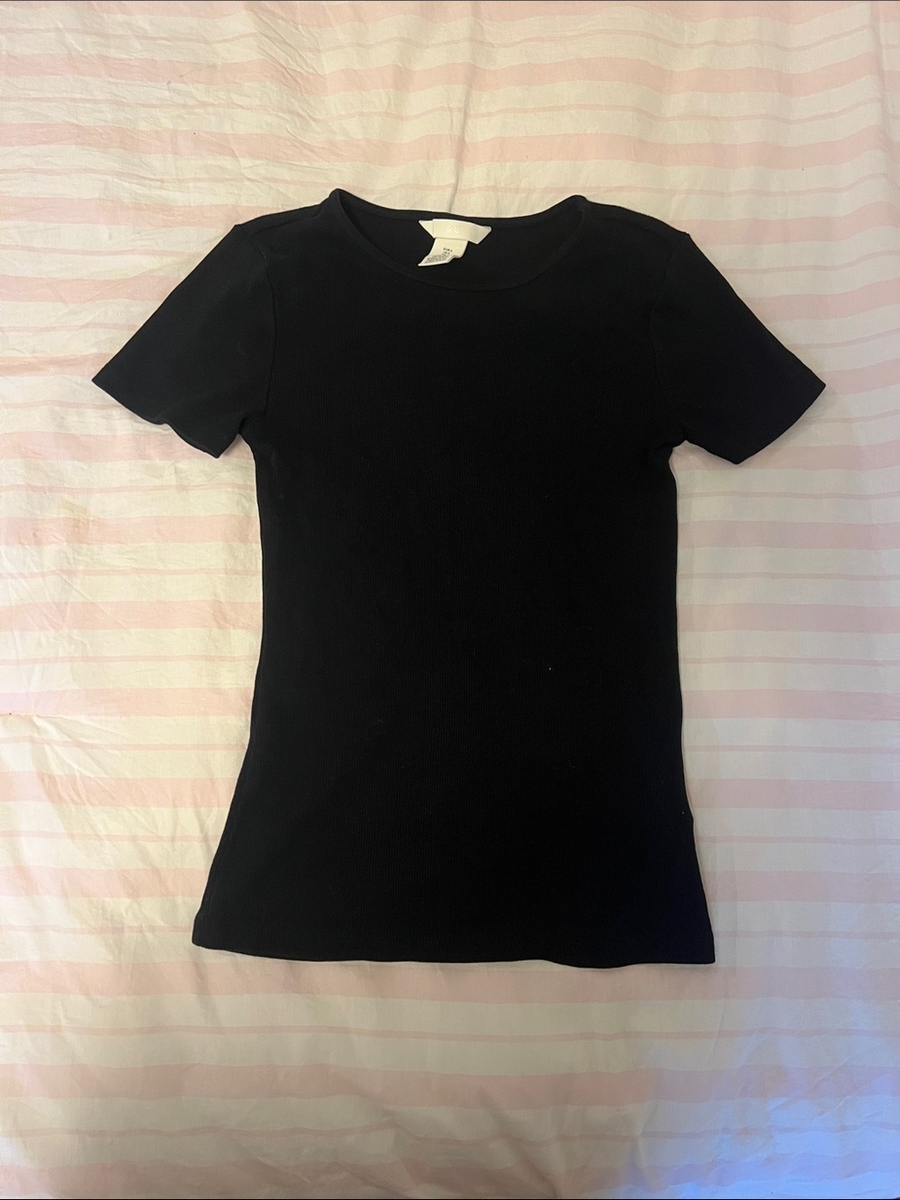 H&M Black Short Sleeve Crew Neck Tee